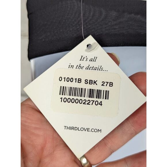THIRDLOVE Satin Black Bra Size 27B NWT - Picture 4 of 5